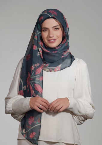 Turkish Delight-Printed Crinkled Chiffon (NEW STYLE)