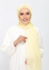 Vanilla-Plain Crinkled Chiffon
