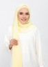 Vanilla-Plain Crinkled Chiffon