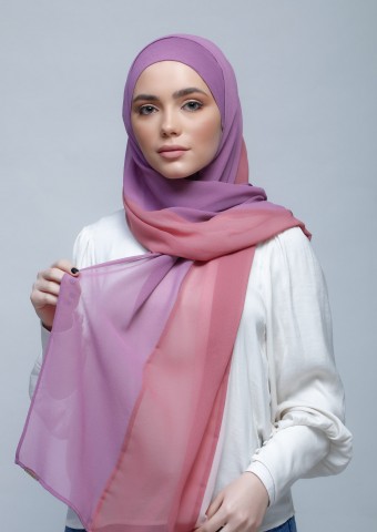 VioletRosePink-Freestyle with Inner-Plain Crepe Chiffon
