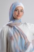 Blueberry Cream - Printed Plus Crinkled Chiffon (NEW STYLE)