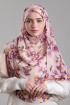 Nasir-Printed Plus Crinkled Chiffon With Foil
