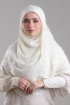 Sheikh Zayed Offwhite-Premium Plain Brasso Georgette