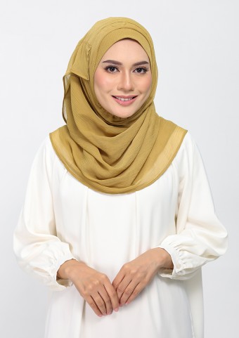 Bronze Mist-Plain Crinkled Chiffon  Bronze Mist-Plain Crinkled Chiffon