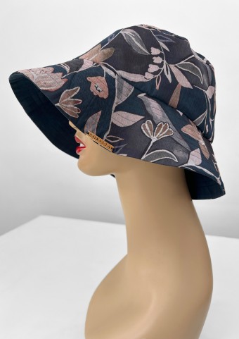 Classic Magnolia - Bucket Hat Printed Crinckled Chiffon