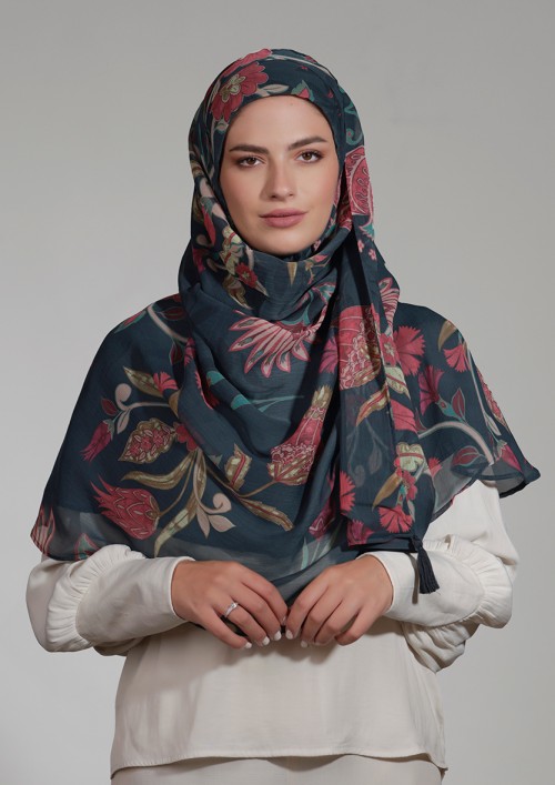 Turkish Delight-Printed Crinkled Chiffon (CLASSIC STYLE)