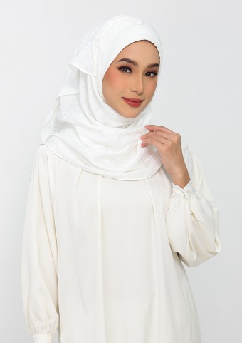 Jacquard Monogram White-Premium Plain Jacquard Crepe Satin  Jacquard Monogram White-Premium Plain Jacquard Crepe Satin